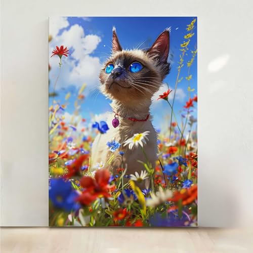Katze Diamond Painting, 5D Blume Diamond Painting Erwachsene Diamant Malerei DIY Steine Kristall Kunst Bastelnset Erwachsene Anfänger Set, zur Zimmer Wanddeko, Geschenke für Frauen 30x40cm PjY8517 2-T Katze Diamond Painting, 5D Blume Diamond Painting Erwachsene Diamant Malerei DIY Steine Kristall Kunst Bastelnset Erwachsene Anfänger Set, zur Zimmer Wanddeko, Geschenke für Frauen 30x40cm PjY8517 2-T von RNXAOPEN