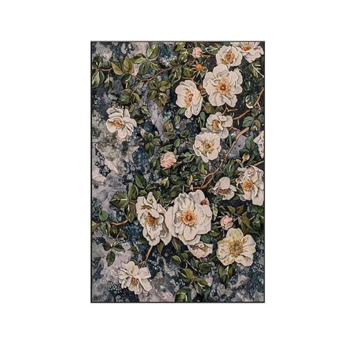 Malen Nach Zahlen Erwachsene Anlage Malen Nach Zahlen, Paint by Numbers Rose Bastelset Erwachsene Frauen mit Pinseln und Acrylfarben für Deko Wohnzimmer Schlafzimmer, Geschenke 70 x 95 cm 9-U von RNXAOPEN