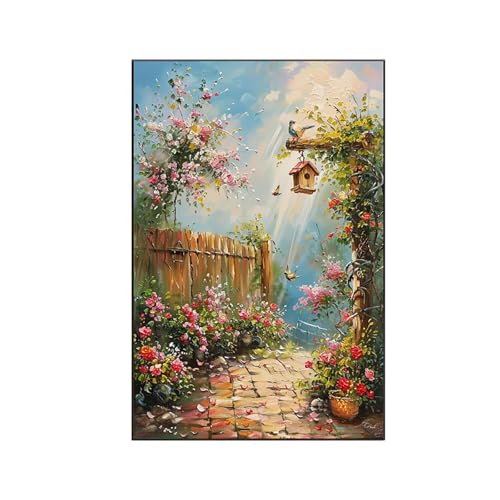 RNXAOPEN Anlage Malen Nach Zahlen Erwachsene, Malen Nach Zahlen Blume, DIY Paint by Numbers Set Pinseln und Acrylfarben für Anfänger Geeignet mit Zimmer Deko Asthetik, Geschenke 90 x 120 cm Y-I von RNXAOPEN