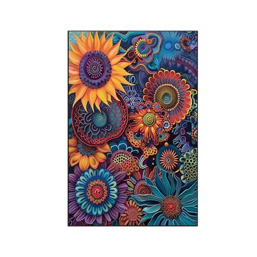 RNXAOPEN Blumen Malen Nach Zahlen Erwachsene, Malen Nach Zahlen Blume, DIY Paint by Numbers Set Pinseln und Acrylfarben für Anfänger Geeignet mit Zimmer Deko Asthetik, Geschenke 80x110cm 5-H von RNXAOPEN