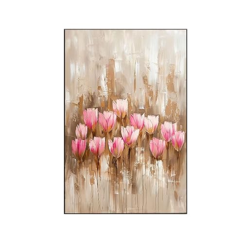 RNXAOPEN Blumen Malen Nach Zahlen Erwachsene, Malen Nach Zahlen Tulpe, DIY Paint by Numbers Set Pinseln und Acrylfarben für Anfänger Geeignet mit Zimmer Deko Asthetik, Geschenke (80x100cm) 6-Y von RNXAOPEN
