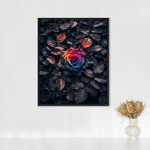 RNXAOPEN Diamond Painting Anlage, Diamond Painting Erwachsene Rose Bastelset, DIY Diamant Malerei Runder Vollbohrer Diamanten Kinder Malerei Stickerei Kreuzstich Dekoration, Geschenk 50x70CM PJY4 6-6 von RNXAOPEN