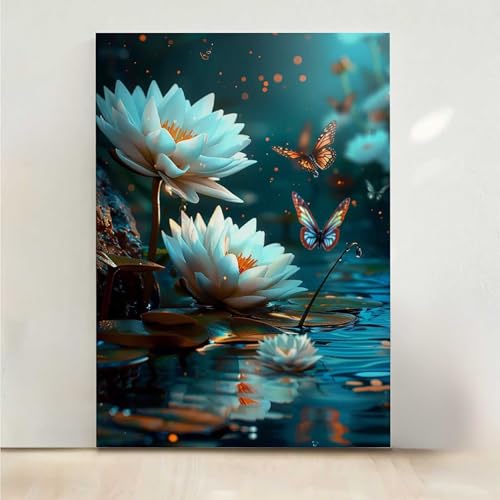 RNXAOPEN Diamond Painting Erwachsene Blume Diamant Painting Bilder Blumen 5D DIY Mosaikherstellung Basteln Erwachsene Anfänger Set für Heim Schlafzimmer Deko Wohnzimmer, Geschenke 50x65cm PjY5786 X-I von RNXAOPEN
