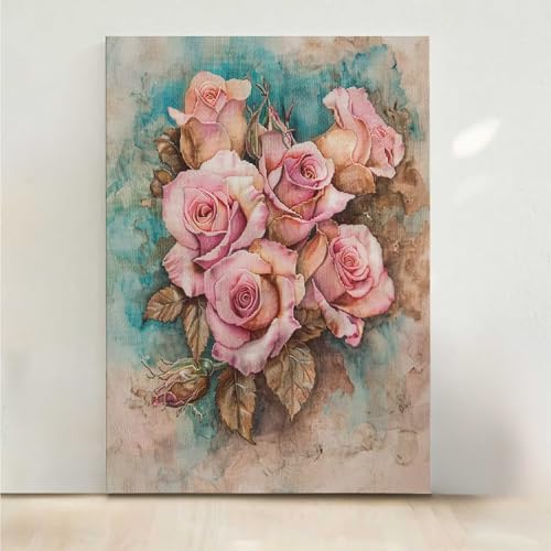 RNXAOPEN Diamond Painting Erwachsene Blumen Diamant Painting Bilder Blume 5D DIY Mosaikherstellung Basteln Erwachsene Anfänger Set für Heim Schlafzimmer Deko Wohnzimmer, Geschenke 40x50CM PjY1058 2-R von RNXAOPEN