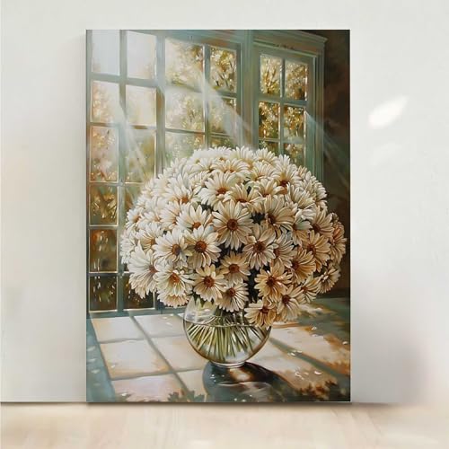 RNXAOPEN Diamond Painting Erwachsene Blumen Diamant Painting Bilder Blume 5D DIY Mosaikherstellung Basteln Erwachsene Anfänger Set für Heim Schlafzimmer Deko Wohnzimmer, Geschenke 40x50cm PjY7920 W-5 von RNXAOPEN