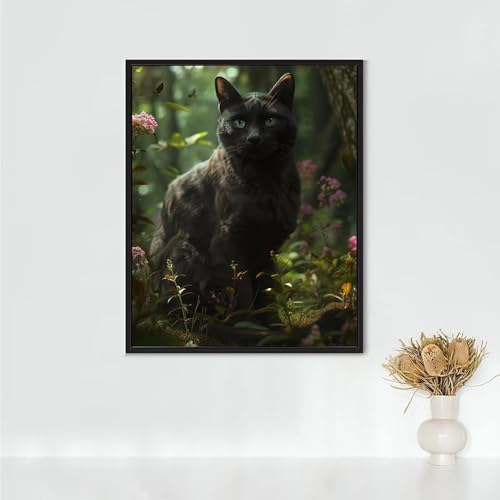 RNXAOPEN Diamond Painting Erwachsene Tier Diamond Painting Katze DIY Vollbohrer Diamant Malerei Set Anfänger, Diamant Kunst Malerei Stickerei Set, Wanddeko und Zimmer Deko, Geschenke 60x80cm PJY9 Y-I von RNXAOPEN