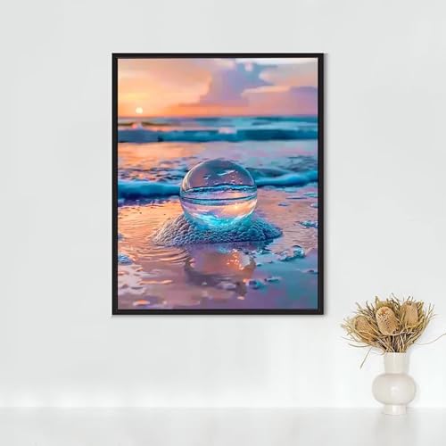 RNXAOPEN Diamond Painting Katze, Diamond Painting Erwachsene Kristallkugel Bastelset, DIY Diamant Malerei Runder Vollbohrer Diamanten Kinder Malerei Stickerei Kreuzstich, Geschenk (80x100cm) PJY7 1-R von RNXAOPEN