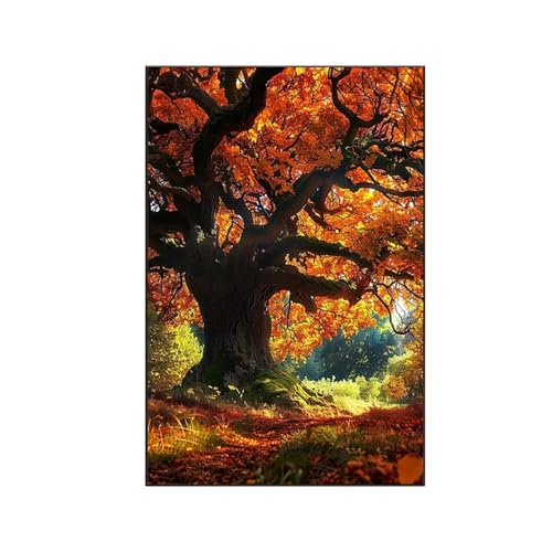 RNXAOPEN Katze Malen Nach Zahlen Erwachsene, Malen Nach Zahlen Bäume, DIY Paint by Numbers Set Pinseln und Acrylfarben für Anfänger Geeignet mit Zimmer Deko Asthetik, Geschenke (40x50cm) 1-7 von RNXAOPEN