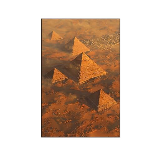 RNXAOPEN Malen Nach Zahlen Erwachsene Antike Gebäude Malen Nach Zahlen, Paint by Numbers Pyramide Bastelset Erwachsene Frauen mit Pinseln und Acrylfarben für Deko Schlafzimmer, Geschenke 40x50cm 0-8 von RNXAOPEN