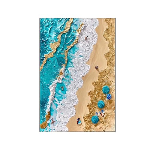 RNXAOPEN Malen Nach Zahlen Erwachsene Einfachheit Malen Nach Zahlen, Paint by Numbers Strand Bastelset Erwachsene Frauen mit Pinseln und Acrylfarben für Deko Schlafzimmer, Geschenke (70x95cm) X-B von RNXAOPEN