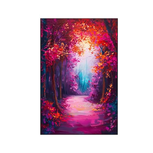 RNXAOPEN Malen Nach Zahlen Erwachsene Katze Malen Nach Zahlen, Paint by Numbers Wald Bastelset Erwachsene Frauen mit Pinseln und Acrylfarben für Deko Schlafzimmer, Geschenke für Frauen 90x120cm 4-9 von RNXAOPEN