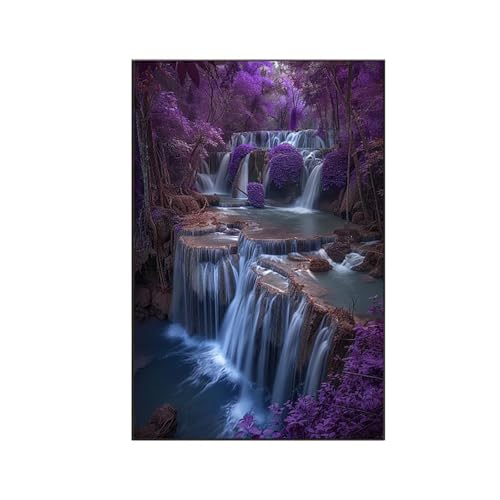 RNXAOPEN Malen Nach Zahlen Erwachsene Landschaft Malen Nach Zahlen, Paint by Numbers Fallen Bastelset Erwachsene Frauen mit Pinseln und Acrylfarben für Deko Schlafzimmer, Geschenke (50x70cm) X-V von RNXAOPEN