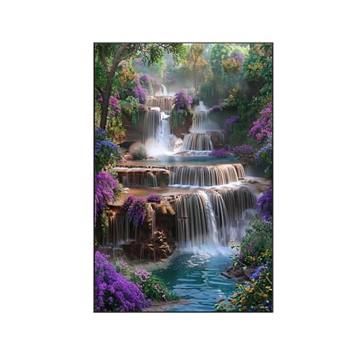RNXAOPEN Malen Nach Zahlen Erwachsene Landschaft Malen Nach Zahlen, Paint by Numbers Fallen Bastelset Erwachsene Frauen mit Pinseln und Acrylfarben für Deko Schlafzimmer, Geschenke 80x100cm 7-7 von RNXAOPEN