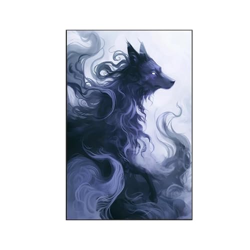 RNXAOPEN Malen Nach Zahlen Erwachsene Tier Malen Nach Zahlen, Paint by Numbers Wolf Bastelset Erwachsene Frauen mit Pinseln und Acrylfarben für Deko Schlafzimmer, Geschenke für Frauen 80 x 110 cm H-K von RNXAOPEN