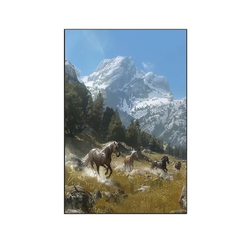 RNXAOPEN Tier Malen Nach Zahlen Erwachsene, Malen Nach Zahlen Pferd, DIY Paint by Numbers Set Pinseln und Acrylfarben für Anfänger Geeignet mit für Wohnzimmer Deko Asthetik, Geschenke 70x95cm 5-T von RNXAOPEN