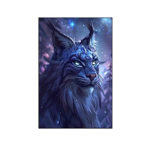 RNXAOPEN Tier Malen Nach Zahlen Erwachsene, Malen Nach Zahlen Puma, DIY Paint by Numbers Set Pinseln und Acrylfarben für Anfänger Geeignet mit Zimmer Deko Asthetik, Geschenke 80 x 100 cm 3-4 von RNXAOPEN