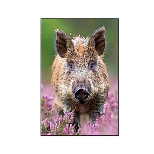 RNXAOPEN Tier Malen Nach Zahlen Erwachsene, Malen Nach Zahlen Schwein, DIY Paint by Numbers Set Pinseln und Acrylfarben für Anfänger Geeignet mit Zimmer Deko Asthetik, Geschenke 80x110cm 4-R von RNXAOPEN
