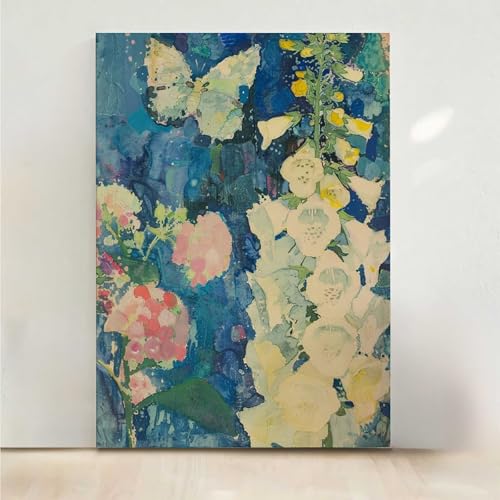 Schmetterling Diamond Painting, 5D Blume Diamond Painting Erwachsene Diamant Malerei DIY Steine Kristall Kunst Bastelnset Erwachsene Anfänger Set, zur Zimmer Wanddeko, Geschenke 40x50CM PjY7597 E-H von RNXAOPEN