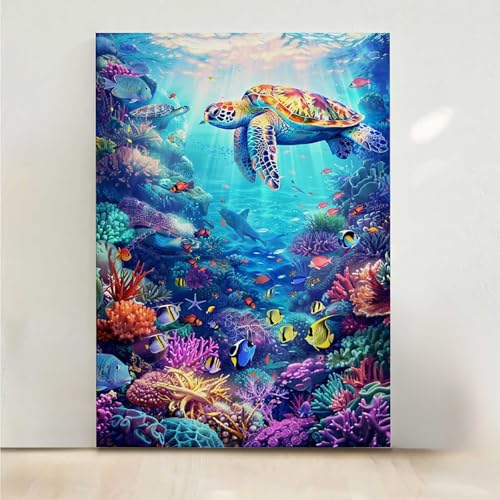 Sea Diamond Painting, 5D MeeresschildkröTen Diamond Painting Erwachsene Diamant Malerei DIY Steine Kristall Kunst Bastelnset Erwachsene Anfänger Set, zur Zimmer Wanddeko, Geschenke 60x80CM PjY5659 R-7 Sea Diamond Painting, 5D MeeresschildkröTen Diamond Painting Erwachsene Diamant Malerei DIY Steine Kristall Kunst Bastelnset Erwachsene Anfänger Set, zur Zimmer Wanddeko, Geschenke 60x80CM PjY5659 R-7 von RNXAOPEN