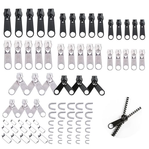 84 Stück Reißverschluss-Reparaturset, Ersatzreißverschlüsse für Reißverschlüsse, Reißverschluss-Reißverschlüsse, Geeignet für Kleidung, Taschen, Gepäck 84 Stück Reißverschluss-Reparaturset, Ersatzreißverschlüsse für Reißverschlüsse, Reißverschluss-Reißverschlüsse, Geeignet für Kleidung, Taschen, Gepäck von RNXSIB