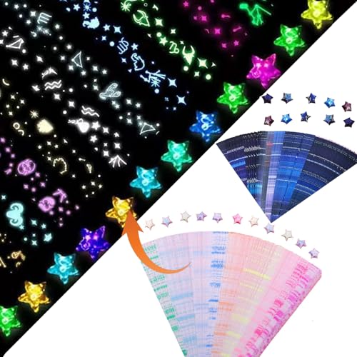 960 Stück Stern Papier, Sterne Papierstreifen, im Dunkeln Leuchtende Origami Papier Sterne, Papierstreifen Zum Basteln, Origami Kinder, Star Paper Strips für Basteln, DIY Handwerk, Dekoration 960 Stück Stern Papier, Sterne Papierstreifen, im Dunkeln Leuchtende Origami Papier Sterne, Papierstreifen Zum Basteln, Origami Kinder, Star Paper Strips für Basteln, DIY Handwerk, Dekoration von RNXSIB