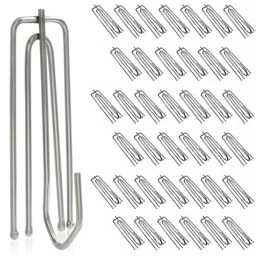 RNXSIB 20 Stück Edelstahl Gardinenhaken, Metall Vorhang Haken, Curtain Hooks, Vorhänge Haken mit 4 Zinken, Vorhanghaken für Fenstervorhänge Türvorhänge und Duschvorhänge RNXSIB 20 Stück Edelstahl Gardinenhaken, Metall Vorhang Haken, Curtain Hooks, Vorhänge Haken mit 4 Zinken, Vorhanghaken für Fenstervorhänge Türvorhänge und Duschvorhänge von RNXSIB