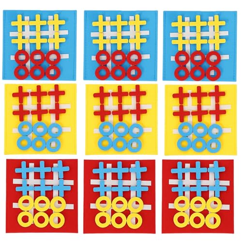 RNXSIB 9 Stück Filz Tic-Tac-Toe Mini Spiele Mit Tragetasche - Doppelseitig Spielbar - Perfektes Mitgebsel Für Kindergeburtstag, Schule - Tik Tak Toe Geschenk Für Jungen Mädchen 5-12 Jahre RNXSIB 9 Stück Filz Tic-Tac-Toe Mini Spiele Mit Tragetasche - Doppelseitig Spielbar - Perfektes Mitgebsel Für Kindergeburtstag, Schule - Tik Tak Toe Geschenk Für Jungen Mädchen 5-12 Jahre von RNXSIB