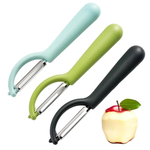 Sparschäler Tupper, 3 Stück Sparschäler Edelstahl, Kartoffelschäler Und Gemüseschäler, Vegetable Peeler, Ergonomischer Griff, Ideal Für Küche, Camping Und Reisen, 17 X 3 Cm von RNXSIB