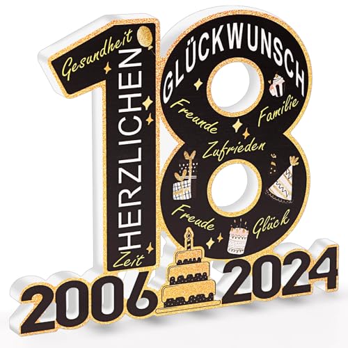 ROADPLUM 18 Geburtstag Geschenk für Mädchen & Junge, Hölzerne Doppelseitige Bunte Gedruckte Zahlen Geburtstag Deko Geschenk, 2024 Party Jahrestag Geschenk zum 18 Geburtstag ROADPLUM 18 Geburtstag Geschenk für Mädchen & Junge, Hölzerne Doppelseitige Bunte Gedruckte Zahlen Geburtstag Deko Geschenk, 2024 Party Jahrestag Geschenk zum 18 Geburtstag von ROADPLUM