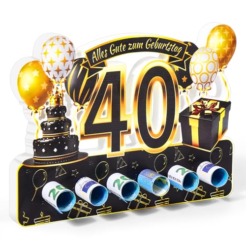 ROADPLUM 40 Geburtstag Frauen Männer mit Doppelseitiger FarbdruckHolz, Deko 40. Geburtstag für Freunde Familie Kollege, Geschenke zum 40 Geburtstag Mann für Party Hochzeit Jubiläum von ROADPLUM