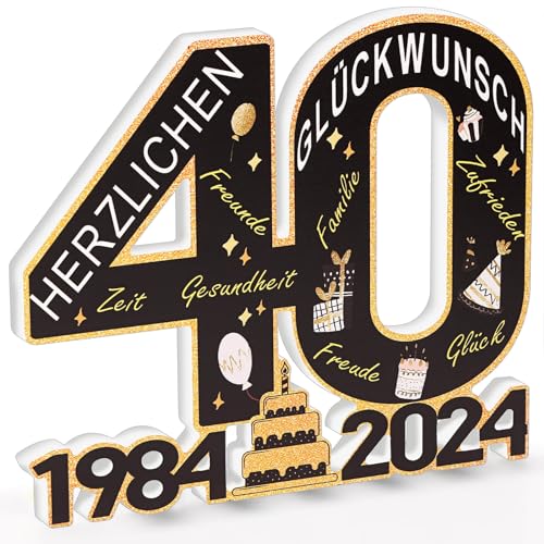 ROADPLUM 40 Geburtstag Geschenk für Männer Frauen, Hölzerne Doppelseitige Bunte Gedruckte Zahlen Geburtstag Deko Geschenk, 2024 Party Jahrestag Geschenk zum 40 Geburtstag ROADPLUM 40 Geburtstag Geschenk für Männer Frauen, Hölzerne Doppelseitige Bunte Gedruckte Zahlen Geburtstag Deko Geschenk, 2024 Party Jahrestag Geschenk zum 40 Geburtstag von ROADPLUM
