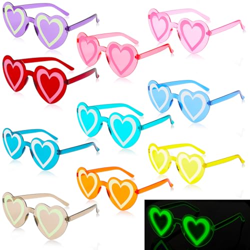 ROADPLUM 11 Paar Leuchtende Herz Sonnenbrille, Bonbonfarbene Herzbrille Absorbieren Sonnenlicht für Hochzeit Geburtstag Fotografie Karneval Party, Geschenk für Halloween Weihnachten Valentinstag ROADPLUM 11 Paar Leuchtende Herz Sonnenbrille, Bonbonfarbene Herzbrille Absorbieren Sonnenlicht für Hochzeit Geburtstag Fotografie Karneval Party, Geschenk für Halloween Weihnachten Valentinstag von ROADPLUM