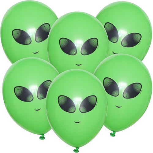6 Stk. Luftballons Alien 11' Bio Party Geburtstag ET Weltall Ufo Set von ROB'S BALLOONS