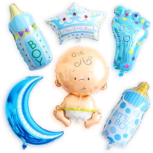 ROB'S BALLOONS Happy Birthday Boy Geburtstag Baby Jungs Luftballons Set Deko Party Blau Kinder von ROB'S BALLOONS