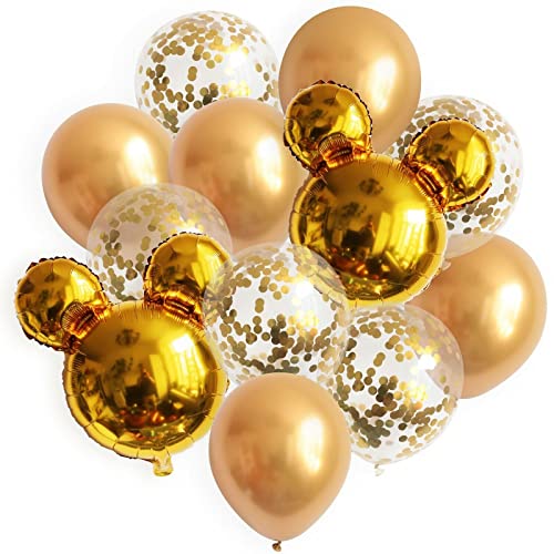 Luftballon Set Micky Mouse Helium Party Geburtstag Maus Deko Konfetti Folien, Muster:Gold/Gold Luftballon Set Micky Mouse Helium Party Geburtstag Maus Deko Konfetti Folien, Muster:Gold/Gold von ROB'S BALLOONS