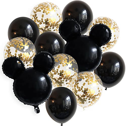 Luftballon Set Micky Mouse Helium Party Geburtstag Maus Deko Konfetti Folien, Muster:Schwarz/Gold Luftballon Set Micky Mouse Helium Party Geburtstag Maus Deko Konfetti Folien, Muster:Schwarz/Gold von ROB'S BALLOONS