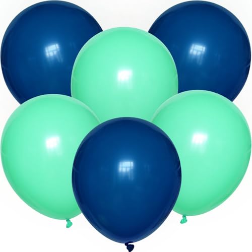 ROB'S BALLOONS Luftballons Dunkelblau Türkis Geburtstag 30 cm Party Deko Set Helium Luft Blau (10) von ROB'S BALLOONS