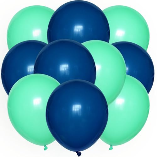 ROB'S BALLOONS Luftballons Dunkelblau Türkis Geburtstag 30 cm Party Deko Set Helium Luft Blau (25) von ROB'S BALLOONS