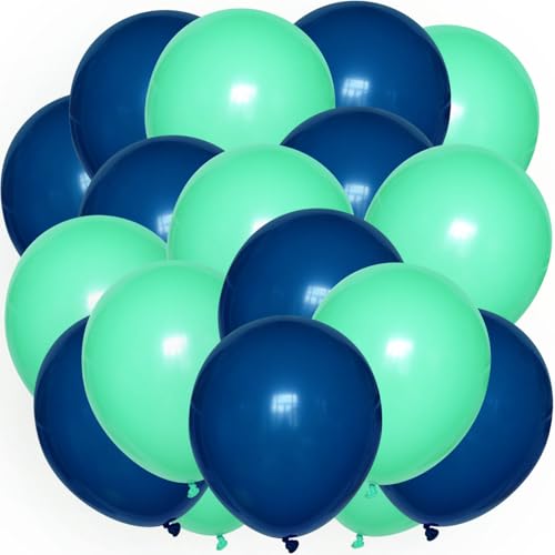 ROB'S BALLOONS Luftballons Dunkelblau Türkis Geburtstag 30 cm Party Deko Set Helium Luft Blau (50) von ROB'S BALLOONS
