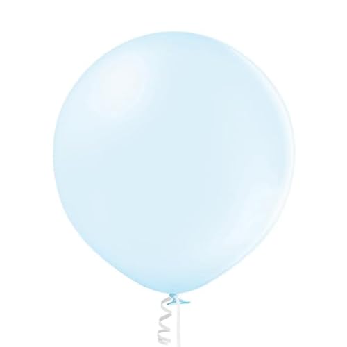 XL Luftballon 60 cm Latex Pastell Chrom Metallic Geburtstag Deko Party, Farbe:Ice Blue von ROB'S BALLOONS