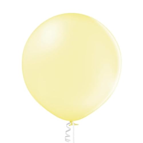 XL Luftballon 60 cm Latex Pastell Chrom Metallic Geburtstag Deko Party, Farbe:Lemon von ROB'S BALLOONS