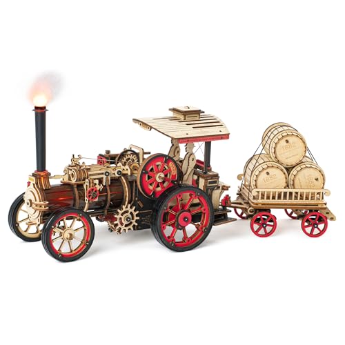 ROBOTIME 3D Puzzle Holz, Holzpuzzle Erwachsene Modellbausatz, mit LED Licht Holzbausatz Beste Festival Geschenke, Dampfmaschine LKA01 ROBOTIME 3D Puzzle Holz, Holzpuzzle Erwachsene Modellbausatz, mit LED Licht Holzbausatz Beste Festival Geschenke, Dampfmaschine LKA01 von ROBOTIME