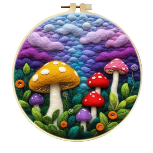 ROCILA Pilz Wollfilz-Malset Nadeln Werkzeug mit Filznadeln Werkzeug Schaumfilztuch mit Stickrahmen DIY Geschenk ROCILA Pilz Wollfilz-Malset Nadeln Werkzeug mit Filznadeln Werkzeug Schaumfilztuch mit Stickrahmen DIY Geschenk von ROCILA