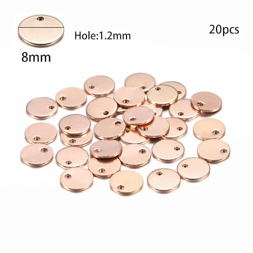 (10–50 Stück) Herzförmige ovale Rohlinge aus goldfarbenem Edelstahl, Charm-Anhänger für die Herstellung von DIY-Schmuck von ROCILB