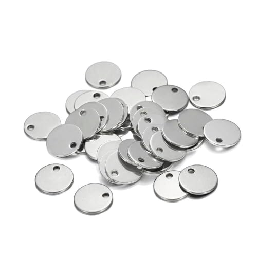 (10–50 Stück) Herzförmige ovale Rohlinge aus goldfarbenem Edelstahl, Charm-Anhänger für die Herstellung von DIY-Schmuck von ROCILB