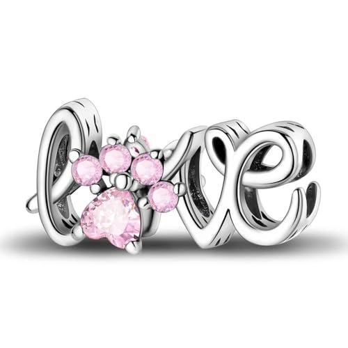 1 Stück Rosa Charms Silber Herz Schleife Parfümflasche Charms Perlen Anhänger Passend für Armband DIY Frauen Schmuckherstellung von ROCILB