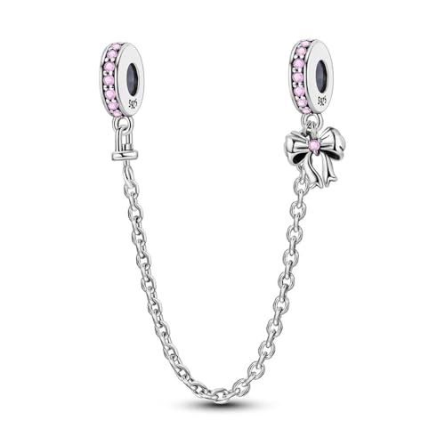 1 Stück Rosa Charms Silber Herz Schleife Parfümflasche Charms Perlen Anhänger Passend für Armband DIY Frauen Schmuckherstellung von ROCILB
