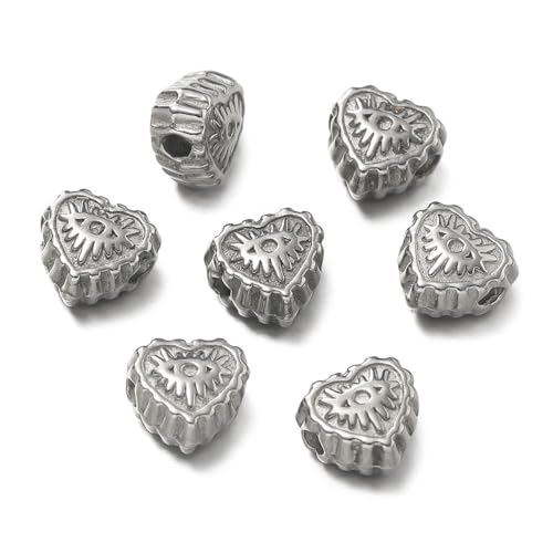 10 Stück/Packung Edelstahl-Abstandshalterperlen in verschiedenen Formen, goldfarben, Stahl, Textur, für die Herstellung von DIY-Armbändern und Schmuck 10 Stück/Packung Edelstahl-Abstandshalterperlen in verschiedenen Formen, goldfarben, Stahl, Textur, für die Herstellung von DIY-Armbändern und Schmuck von ROCILB