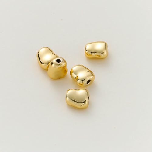 10 stücke/lot 14K 18K Gold Überzogene Stein Form Oval Perlen Halskette Lose Spacer Perlen Für DIY Schmuck Machen Finden 10 stücke/lot 14K 18K Gold Überzogene Stein Form Oval Perlen Halskette Lose Spacer Perlen Für DIY Schmuck Machen Finden von ROCILB