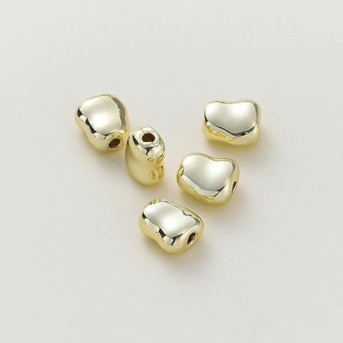 10 stücke/lot 14K 18K Gold Überzogene Stein Form Oval Perlen Halskette Lose Spacer Perlen Für DIY Schmuck Machen Finden 10 stücke/lot 14K 18K Gold Überzogene Stein Form Oval Perlen Halskette Lose Spacer Perlen Für DIY Schmuck Machen Finden von ROCILB